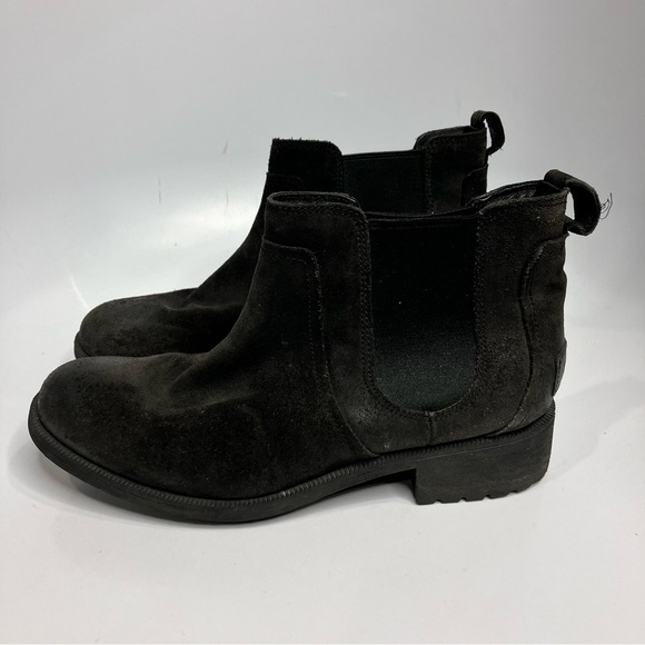 UGG Bonham boots black leather size 8.5 - Picture 1 of 8